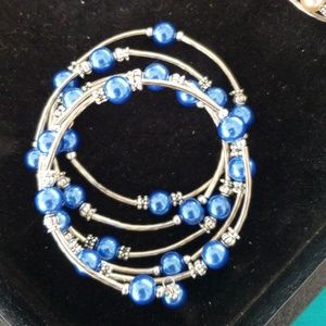 Wrap bracelets with pearls